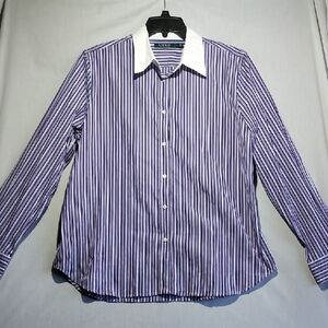 Lauren Ralph Lauren Long Sleeve‎ Button-up Striped Womens Shirt size XL